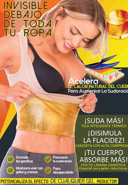 BLUSA FAJA TÉRMICA REDUCTORA MUJER + GEL TERMOREDUCTOR 🥰