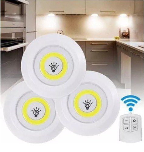 SET LÁMPARA INALÁMBRICA X 3 LUCES BLANCAS- CONTROL REMOTO🔅