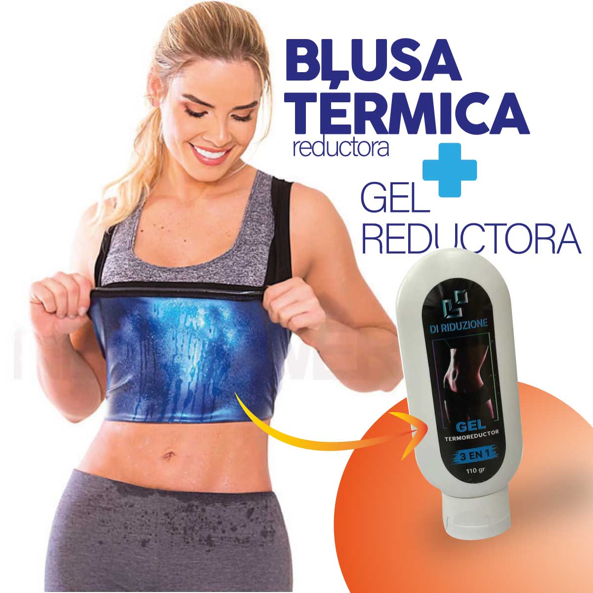 BLUSA FAJA TÉRMICA REDUCTORA MUJER + GEL TERMOREDUCTOR 🥰