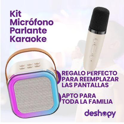 -Kit Micrófono Parlante Karaoke Niños-