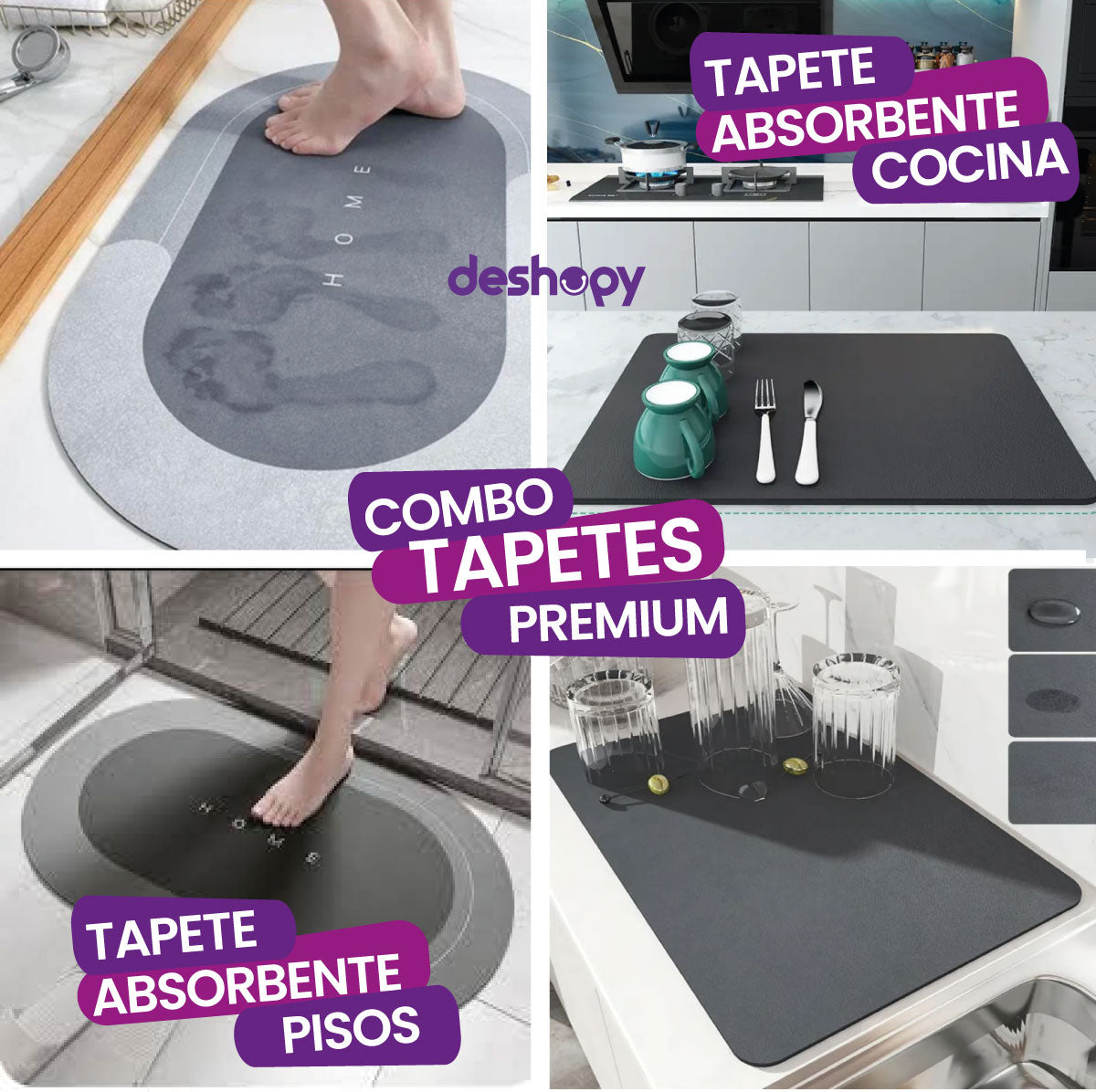 Combo de Tapetes Absorbentes Premium.