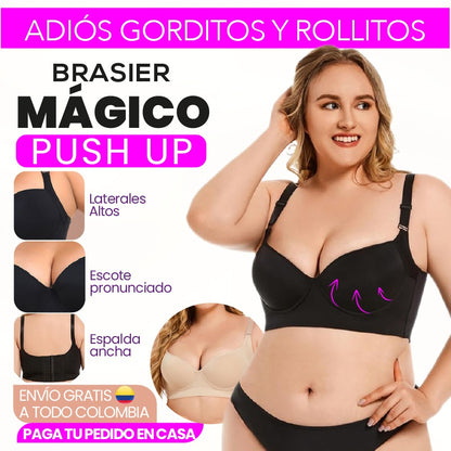 Duo Brasier Mágico - PUSH UP™ ¡2 unidades (negro y beige)!