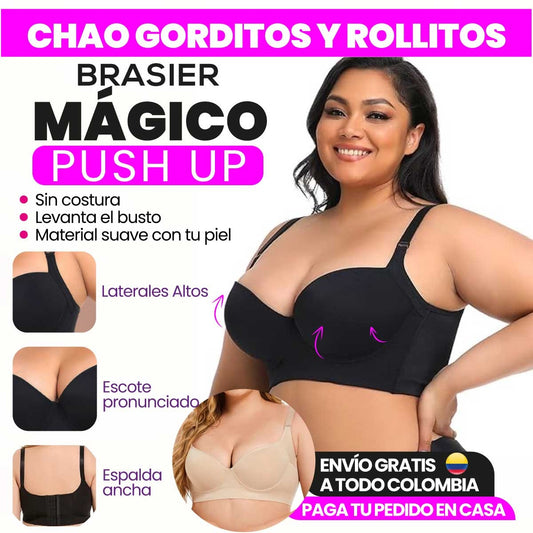 Duo Brasier Mágico - PUSH UP™ ¡2 unidades (negro y beige)!